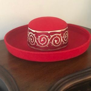Vintage Georgi Felted Red Hat